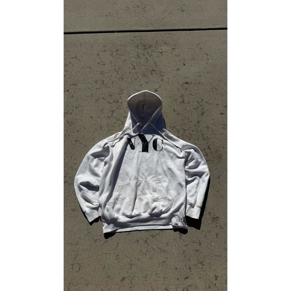 NYC New York City Pullover Hoodie White Men's‎ Medium (No Tag)